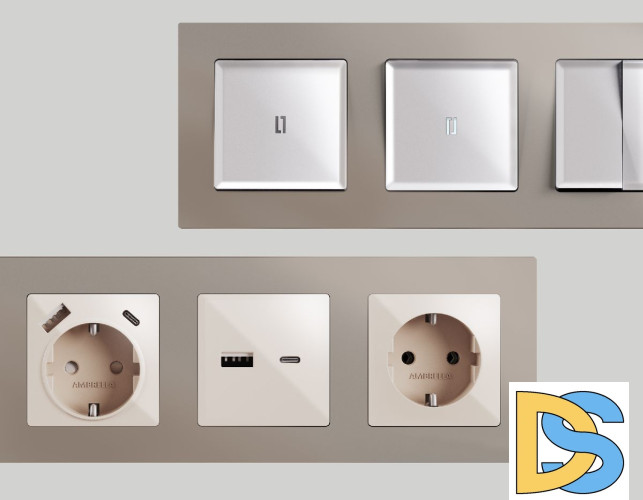 Рамка трехместная Ambrella Volt Techno AF220363