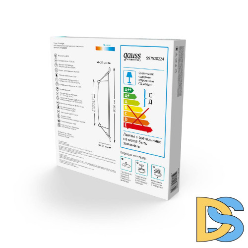 Встраиваемый светильник Gauss Elementary Downlight 997520224