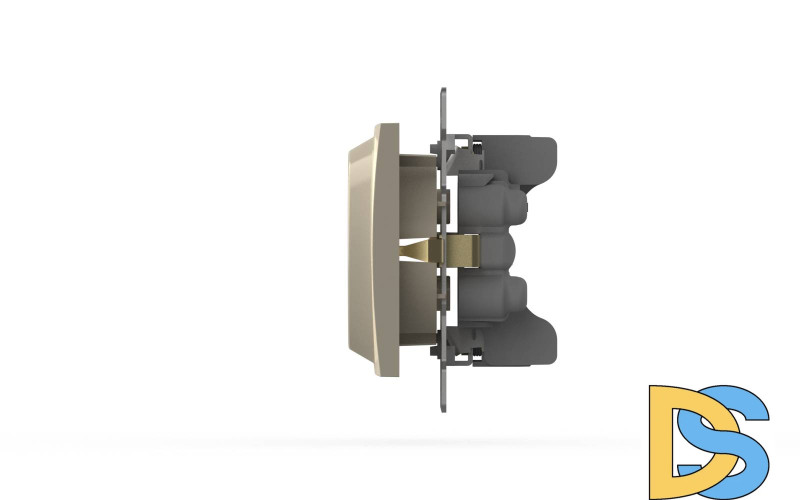 Розетка двухместная с заземлением ELBI Zena Vega 609-010300-907