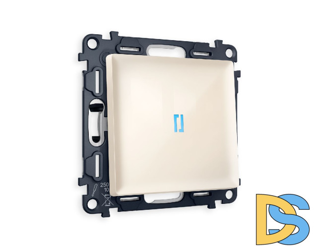 Комплект механизма 1-кл выключателя с подсветкой Ambrella Volt Alfa MA302020