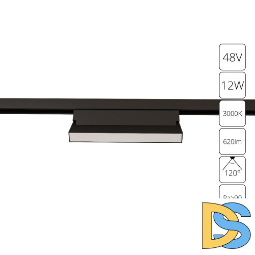 Трековый магнитный светильник Arte Lamp Linea A4679PL-1BK