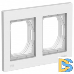 Рамка IP44 2-ая (двойная), влагозащитная, Белый, серия Atlas Design, Schneider Electric