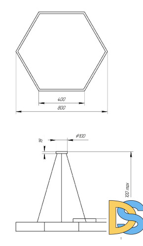 Подвесной светильник Эра Geometria SPO-122-B-40K-066 Б0050553