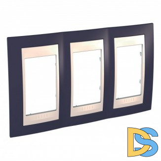 Рамка 3-ая (тройная), Гранат/Бежевый, серия Unica, Schneider Electric