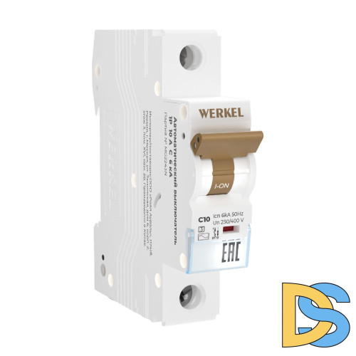 Автоматический выключатель 1P 10 A C 6 кА Werkel W901P106 4690389192548 a062534