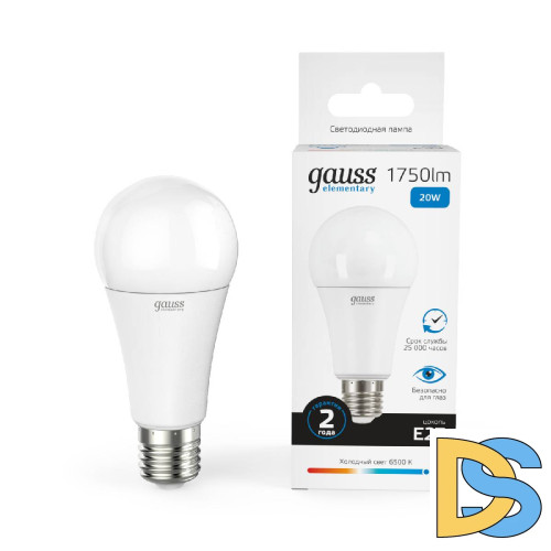 Лампа светодиодная Gauss E27 20W 6500K матовая 23239