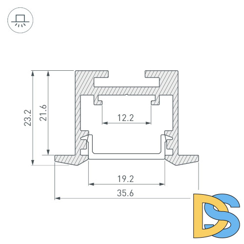 Профиль Arlight SL-LINE-3523-F-2500 WHITE 043117