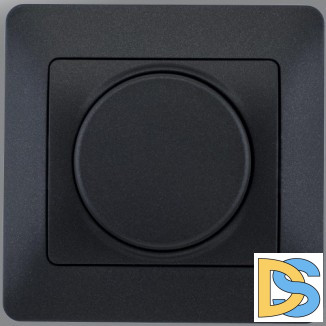 Диммер поворотный, 600Вт универсальный, Антрацит, серия Glossa, Schneider Electric