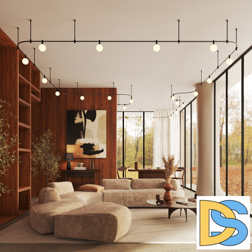 Трековый магнитный светильник Maytoni Luna TR208-1-5W3K-B