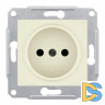 Розетка 1-ая электрическая без заземления, Бежевый, серия Sedna, Schneider Electric