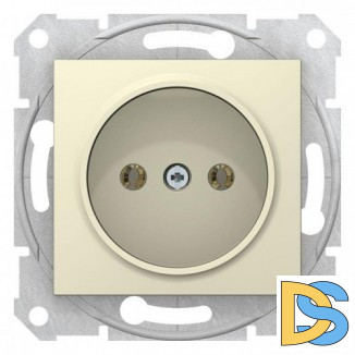 Розетка 1-ая электрическая без заземления, Бежевый, серия Sedna, Schneider Electric