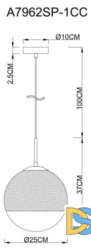Подвесной светильник Arte Lamp Jupiter Chrome A7962SP-1CC