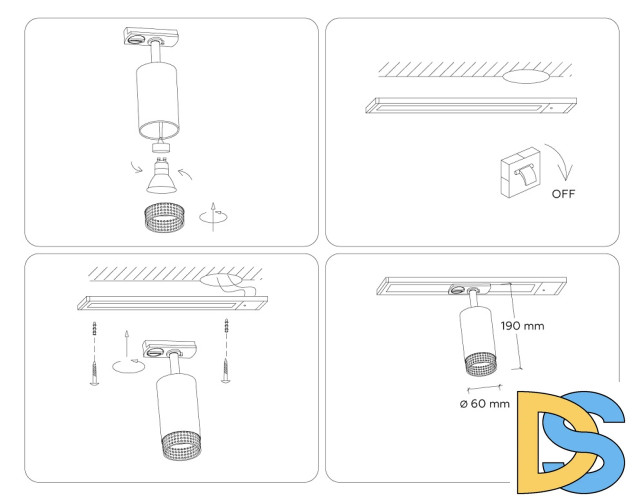Трековый однофазный светильник Ambrella Light Track System GL5161