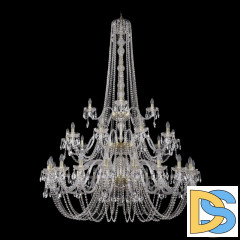 Подвесная люстра Bohemia Ivele Crystal 1402/20+10+5/530/h-206/3d G
