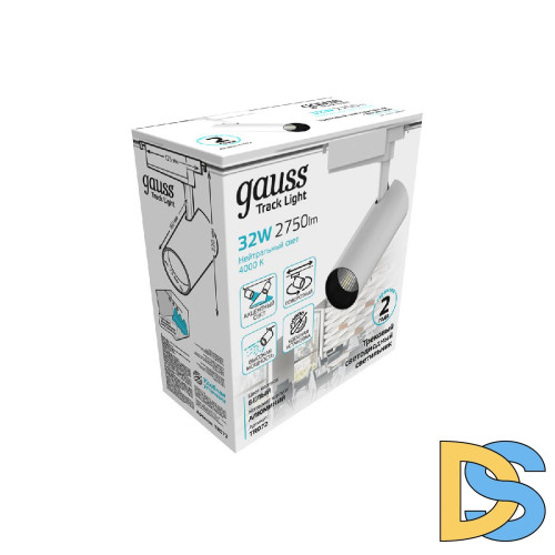 Трековый светодиодный светильник Gauss Track Light Led TR072