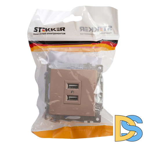 Розетка USB 2-местная Stekker Катрин 39602