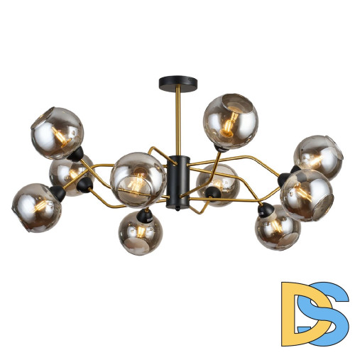 Люстра на штанге IMEX MD.9083-10-S-BK+COP