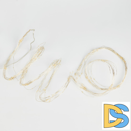 Гирлянда Uniel ULD-E0200-200/STB/3AA WARM WHITE IP44