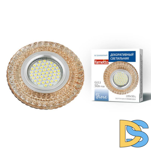 Встраиваемый светильник Fametto Fiore DLS-F130 GU5.3 Chrome/Brown