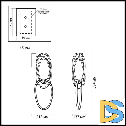 Настенный светильник Odeon Light Space 4891/33WL