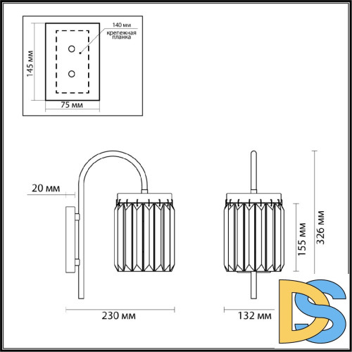 Бра Odeon Light Vassa 4987/1W