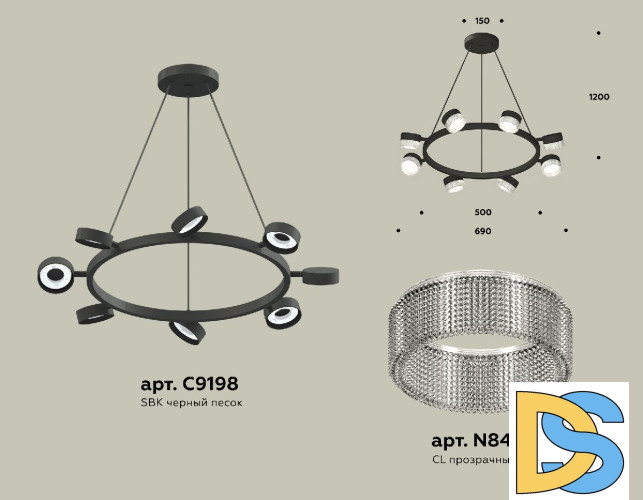 Подвесная люстра Ambrella Light Traditional (C9198, N8480) XB9198250