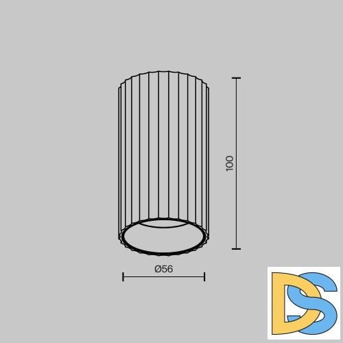 Накладной светильник Maytoni Calipso C106CL-01-GU10-B