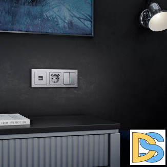 Рамка на 3 поста (серебряный) W0032406