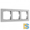 Рамка на 3 поста (серебряный) W0032406