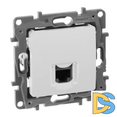 Розетка компьютерная RJ45 Legrand Etika 5 кат UTP белая 672241