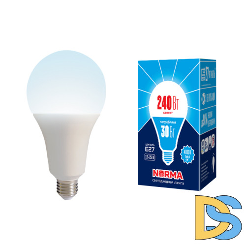 Лампа светодиодная Volpe Norma LED-A95-30W/4000K/E27/FR/NR картон UL-00005605