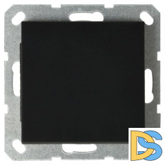 Выключатель одноклавишный Jasmart с накладкой 10A 250V черный матовый (soft touch) G3011PB