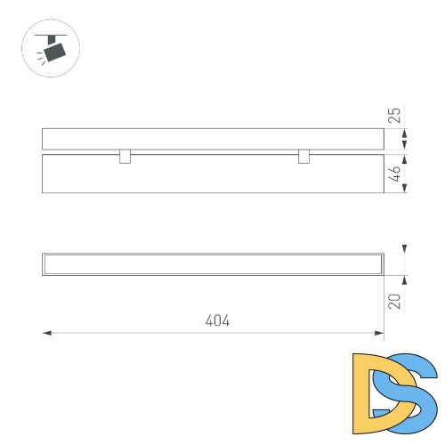 Трековый магнитный светильник Arlight MAG-FLAT-FOLD-25-S400-12W Day4000 050070
