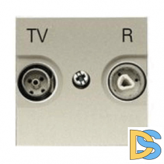 Розетка TV-FM проходная ABB Niessen Zenit Шампань