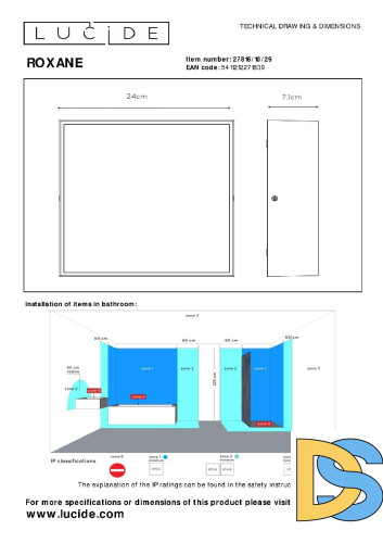 Потолочный светильник Lucide Roxane 27816/10/29