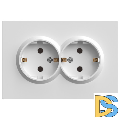 Розетка 2-местная с защитной шторкой Stekker RST16-5114-01 Эмили 49882