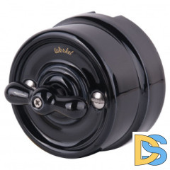 Выключатель на 4 положения двухклавишный (черный) Ретро W5620008