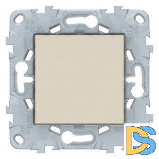 Розетка телефонная 2-ая 4 контакта, RJ-11, Бежевый, серия Unica New, Schneider Electric
