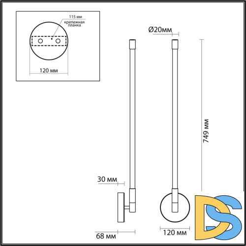 Бра Odeon Light Anta 4393/14WL