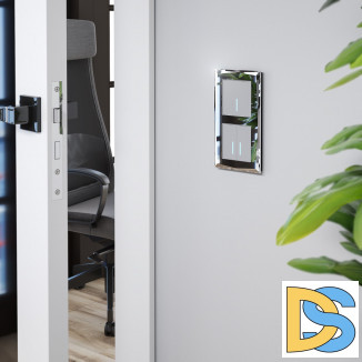 Сенсорный выключатель одноклавишный с подсветкой (серебряный) W4510106