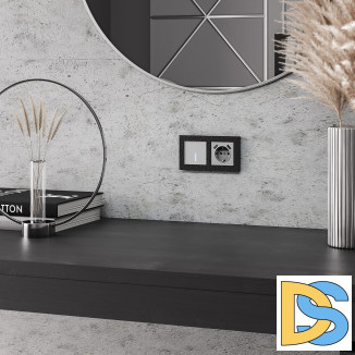 Сенсорный выключатель одноклавишный с подсветкой (серебряный) W4510106