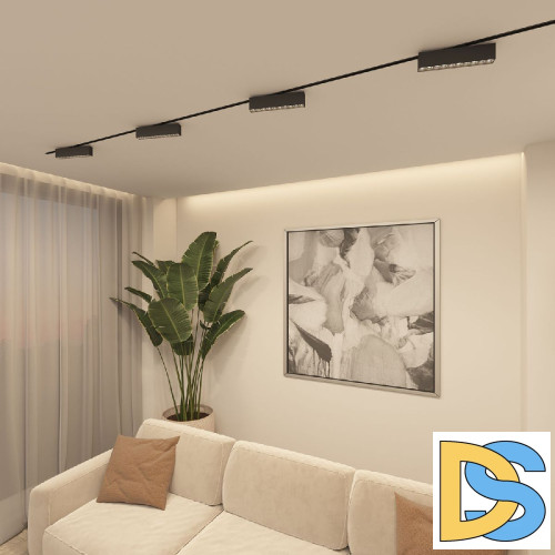 Трековый однофазный светильник Denkirs Edder DK6444-BK