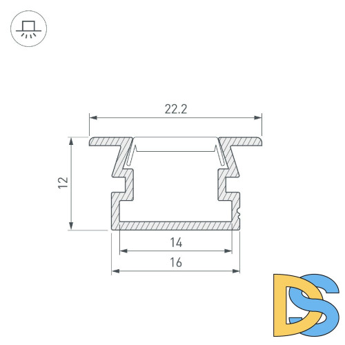 Профиль Arlight PDS-FS-3000 ANOD 040733