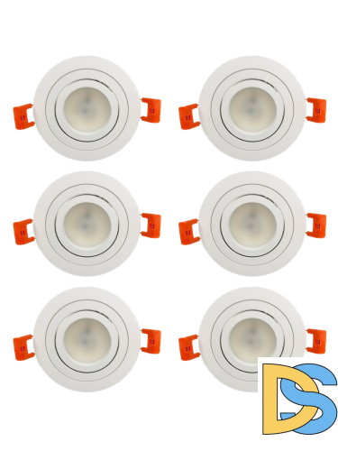 Встраиваемый светильник (6 шт.) Elvan VLS-111R-WH 6шт