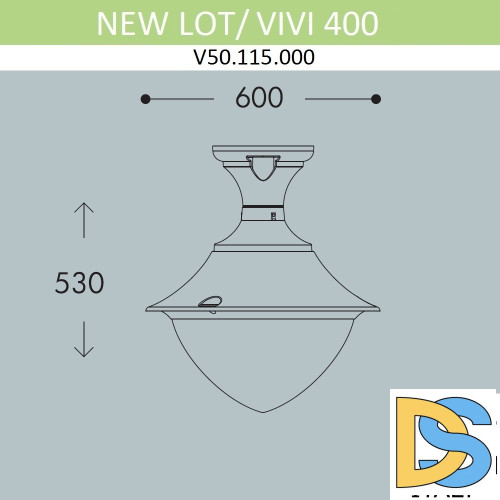 Уличный потолочный светильник Fumagalli Vivi V50.115.000.LXH27