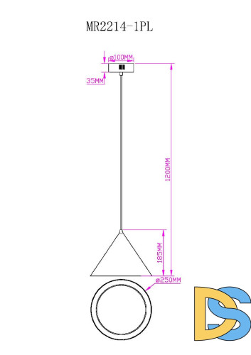 Подвесной светильник Myfar Maretta MR2214-1PL