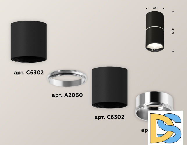 Накладной светильник Ambrella Light Techno XS6302081 (C6302, A2060, N6112)