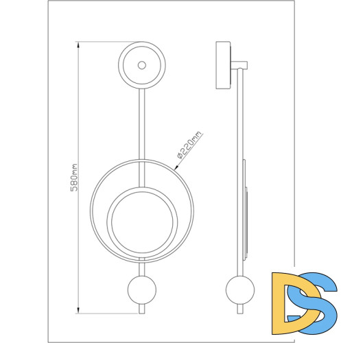 Настенный светильник Arte Lamp Polaris A2604AP-7GO