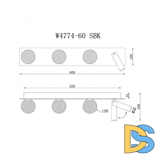 Настенный светильник iLedex Telescope W4774-60 SBK