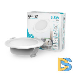 Встраиваемый светильник Gauss Elementary Downlight 997420205
